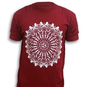 Red/white reptile mandella tee shirt
